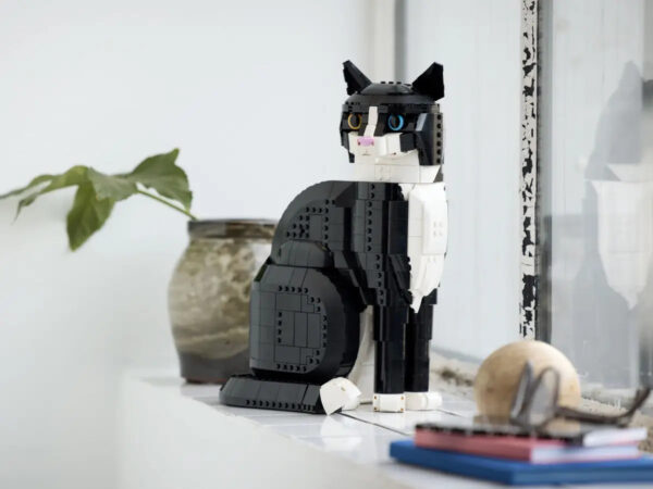 LEGO svartvit katt / Tuxedo cat - Bild 5