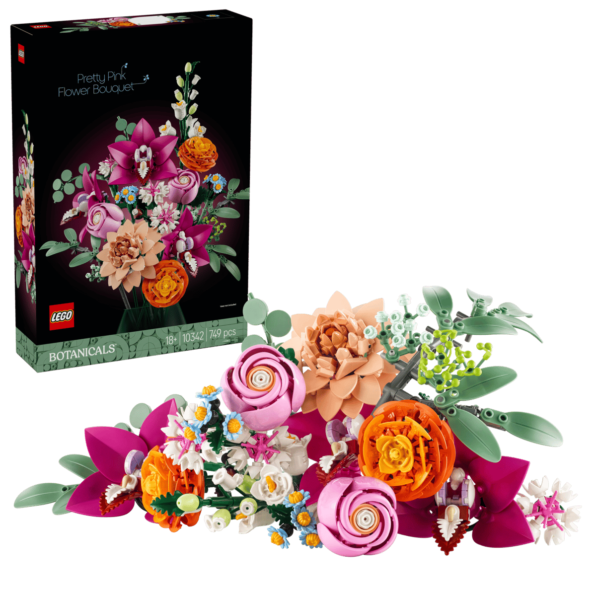 Vacker rosa blombukett Botanicals